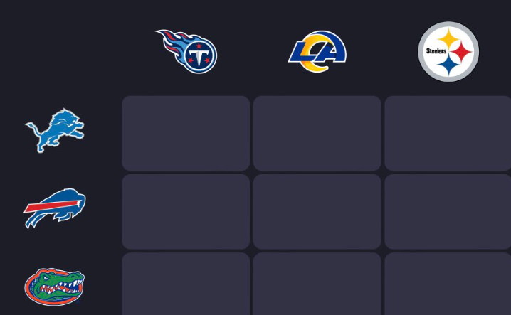 NFL Grid Trivia! Can you fill out the grid with players who have